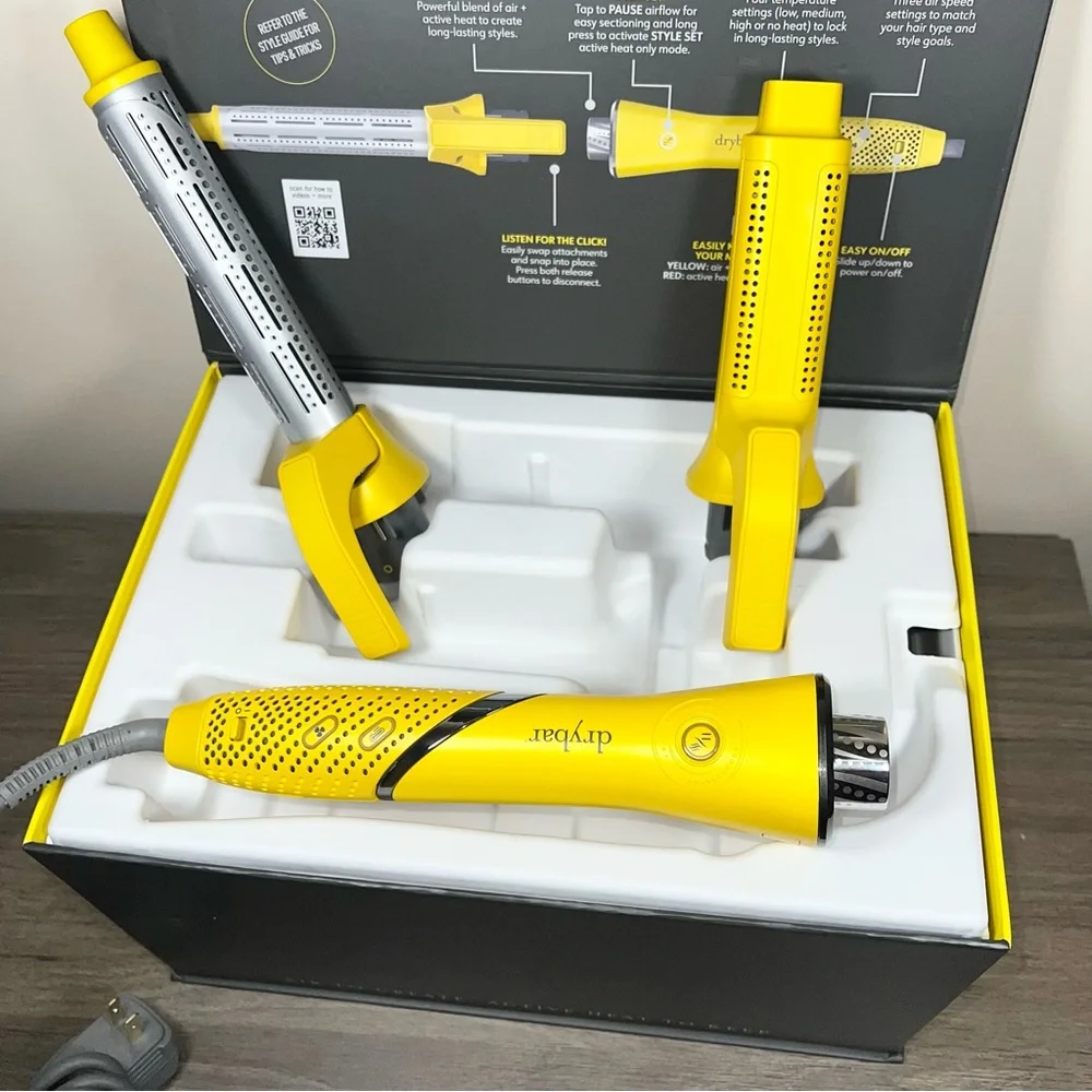 Drybar Yellow All Inclusive Air + Active Heat 8 in 1 Multi-Styler